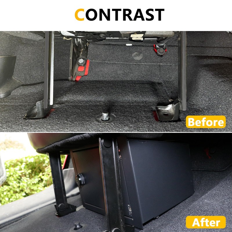 West-xingzhe Under Seat Storage Lock Box Passenger Side for 2018-2024