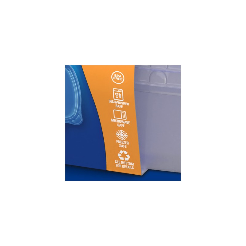 Ziploc 70941 Recipiente cuadrado grande de 9 tazas, 2 unidades