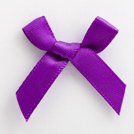 Italian Options Satin Craft Bows 100-Piece Pack, 3 cm Bow Width, Purple