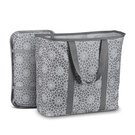 JOMOLA Collapsible Laundry Caddy 80L Large Foldable Laundry Basket Grey Collapsible Laundry Hamper Fabric Laundry Tote with Handles and Sturdy Pop-Up Wire Frame
