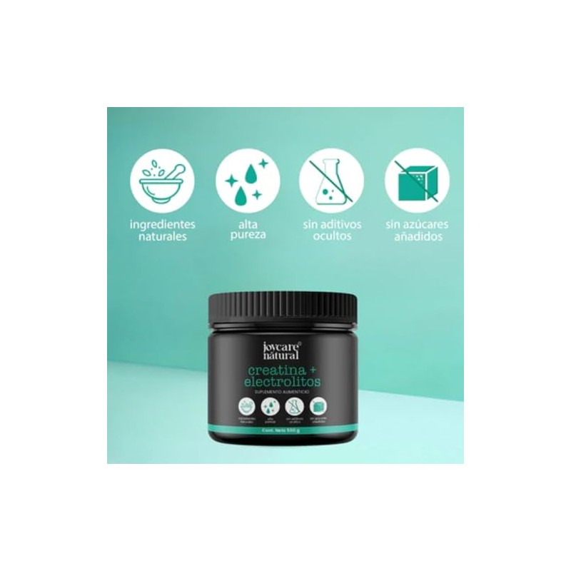 Joycare Natural Creatina Electrolitos Suplemento Alimenticio Polvo 550g Fuerza Resistencia