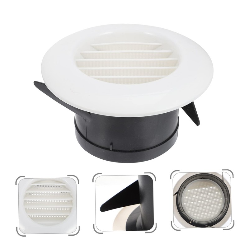 SHOWERORO 2Pcs Round Air Vent Louver for Air Conditioner Ceiling