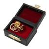 Brass Miniature Tuba Shaped Lapel Brooch Pin Elegant Mini Musical