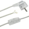 Transparent Cable 2 m with Earthing Contact Plug & Toggle