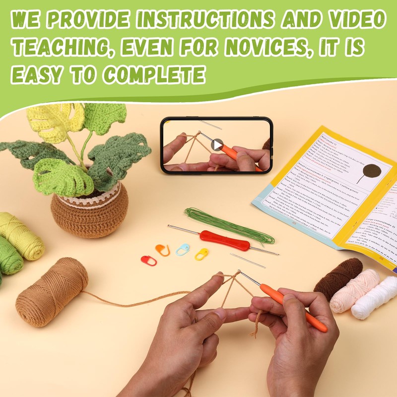 ENCHOL Beginner Crochet Kit, Complete Crochet Kits for Starters Adults