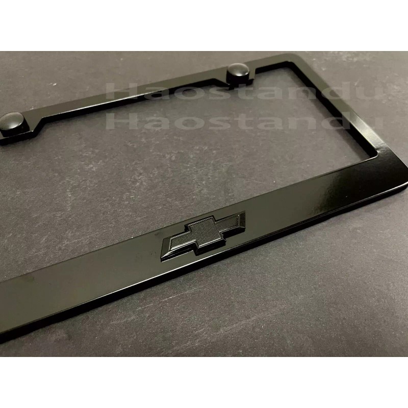 License Plate Frame Shop 1x (Black) Bowtie-LOGO 3D Emblem Badge