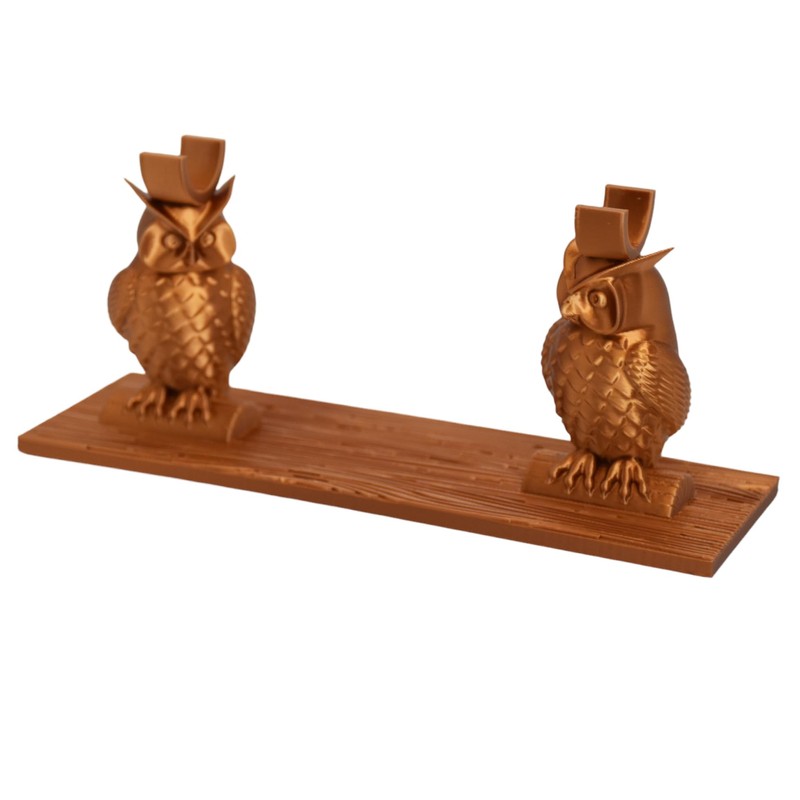 Magic Wand Display Stand with Owls (Copper)