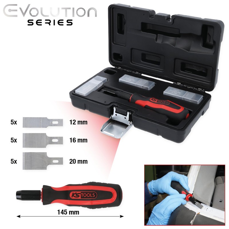 KS Tools 907.2255 Evolution Series Scraper Set, 16 Pieces