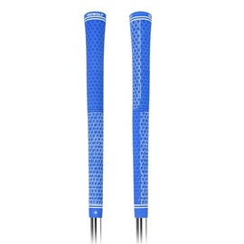 Gowolf Golf Grips 4 Zones Dual-Layer Cotton Wire Grip for Supreme Comfort & Control-Golf Club Grips Replacement for Regripping Wedges Drivers Irons Woods Hybrids, Midsize/Standard (Midsize,Blue 2 Pack)