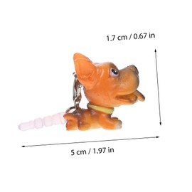 IWOWHERO 12Pcs Dog Design Phone Earphone Plugs Headphone Jack Dust Caps for Smartphones Durable Material Random Styles for Dust Prevention and Phone Decoration