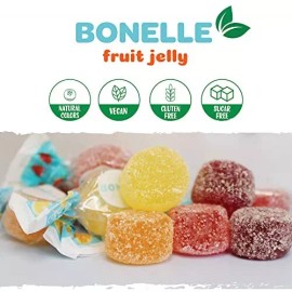 SUNNY ISLAND Fida Bonelle Sugar Free Italian Fruit Jelly Candy 1 Pound Vegan Gluten Free
