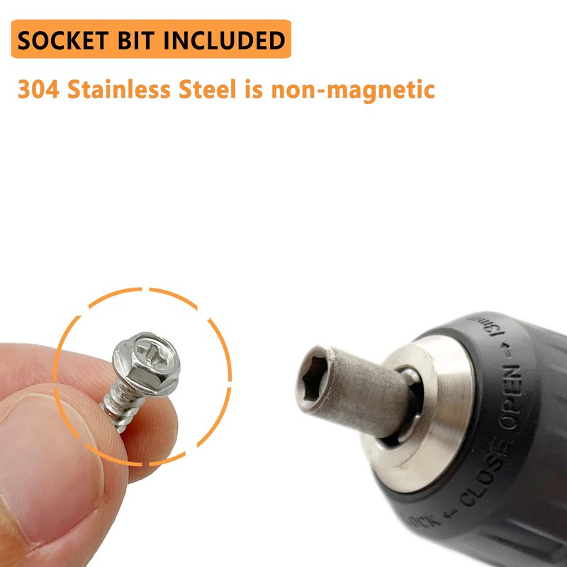 Allkeen 304 Stainless Steel Self Tapping Screws for Gutter Guard