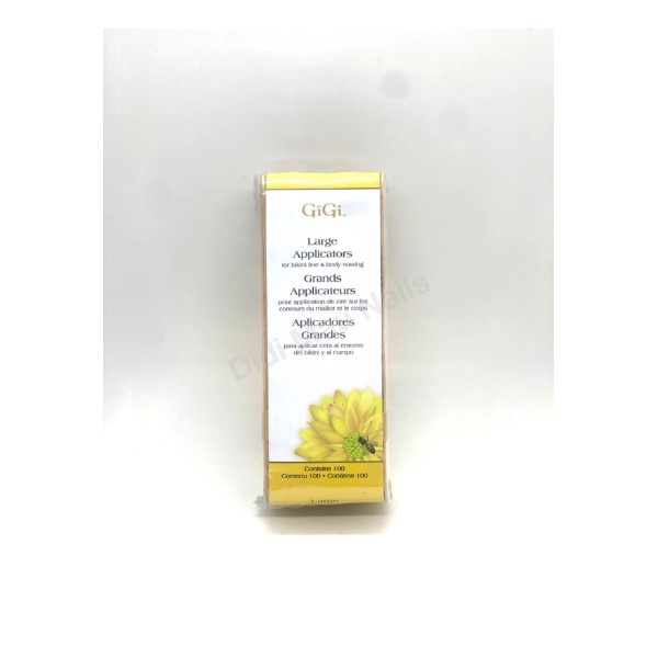 GiGi Large Applicators Bikini & Body Waxing 100 Applicators Sticks,