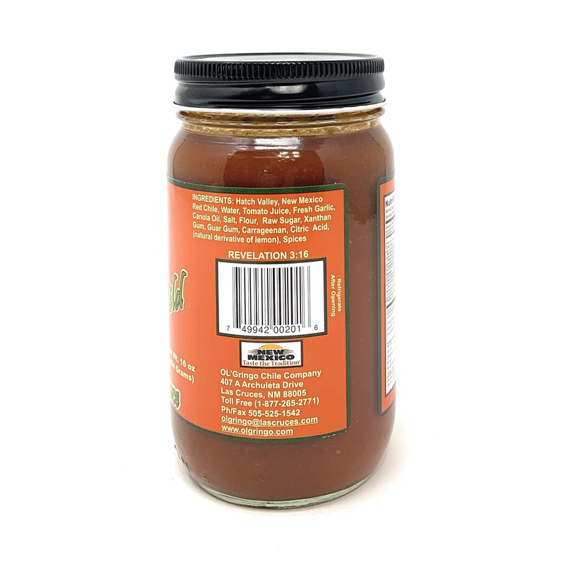 Ol' Gringo Chile Company Sauce 16 Ounce (Red Mild)
