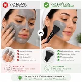4 Brochas de Silicón para Mascarillas Faciales (TIPO ESPATULA) - Suave, Precisa y Reutilizable Aplica fácilmente **barro, arcilla, gel y cremas sin de