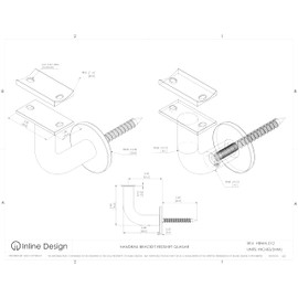 Handrail Bracket Stainless Steel 316 Redshift Quasar (Satin Stainless Steel)