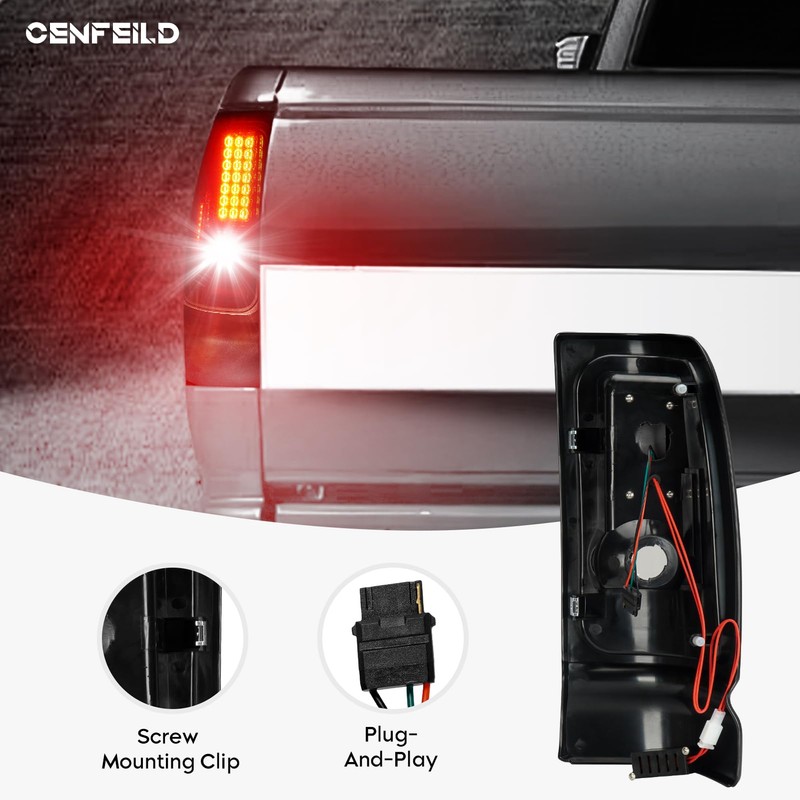 Cenfeild LED Tail Lights Assembly + 3rd Third Brake Cargo