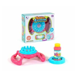 Gazillion Bubbles Gazillion Premium Bubble Machine I Unleashes an Endless Flow of Bubbles I Includes safe non toxic 4oz premium solution I For Kids ages 3+,Pink,Blue