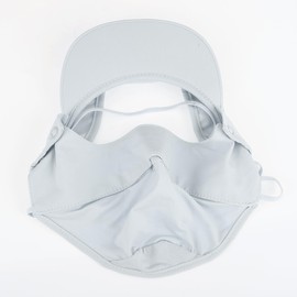 A ABSOPRO Full Face Mask Brim Design Adjustable 6.69" Windproof Face Cover Sun UV Protection Blue