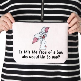 Cartoon Movie Inspired Gift Bat Lover Gift is This The Face of A Bat Who Would Lie to You Cosmetic Bag (Lie to Bag UK)