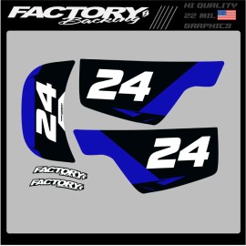 YAMAHA NUMBER PLATE GRAPHICS DECALS MX PW50 1990-2021 pw 50 YOUR NAME/ # A235