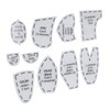 Generic Acrylic Memory Bear Template Ruler Set for Sewing Patterns