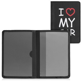 kwmobile Vehicle registration certificate cover with card slots – faux leather case pouch registration certificate