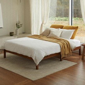 LIFEMENT Classic Wood Platform Bed Frame, Essential, Noise Free, Under Bed Storage, No Box Spring Needed, Easy Assembly (Cherry, Queen (U.S. Standard))