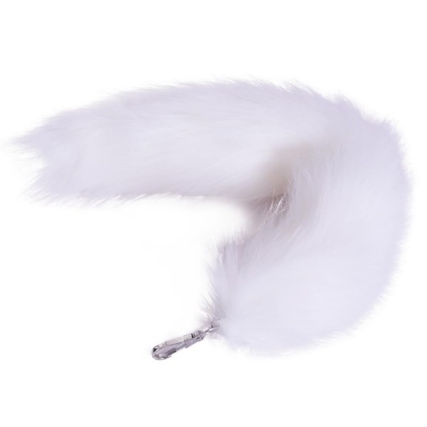 ideamall Tail Keychain Tail Fox Fox Tail Keychain Pendant, white