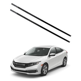 LH and RH Car Outer Door Window Moulding Trim Weatherstrip Seal Belt Compatible with 2016-2020 Honda Civic 2 Door, Replace#72410-TBG-A01 72450-TBG-A01