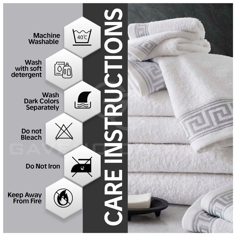 2 Pack Bath Sheets Towels Extra Large Set, Greek Pattern