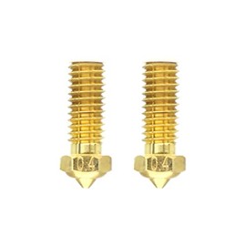 R QIDI TECHNOLOGY 3D Printer Brass Extruder Nozzles 0.4 mm M6 for X-SMART3, 2 Pcs