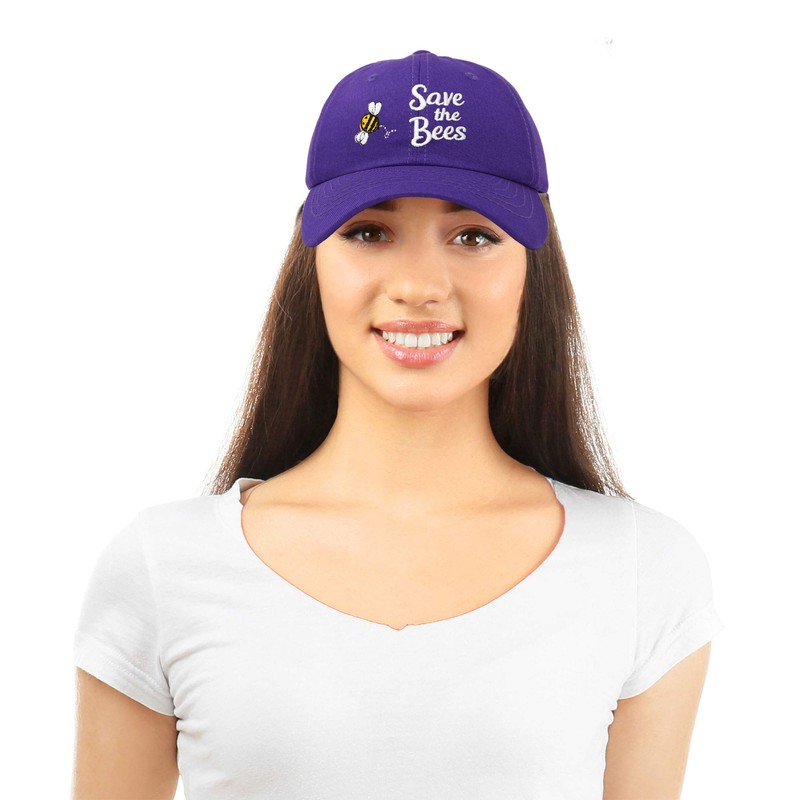 DALIX Save Bees Baseball Cap Dad Hat Embroidered Womens Girls