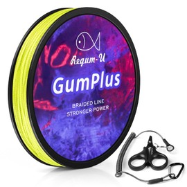 GumPlus 8X Stealth Braided Fishing Line 150 Yards / 25 LB Abrasion Resistant Superline Zero Stretch & Smaller Diameter Confuse & Catch Big Fish Better in Saltwater & Freshwater (Yellow)