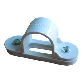 20MM Plastic PVC Conduit Saddles White - Pack of 5