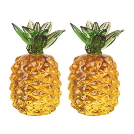 zaoalife 2PCS Crystal Pineapple Statue Ornament, Decorative Artificial Fruit Glass Figurine, Glass Fruit Decor, Crystal Pineapple Figurine Collectibles Ornament, Fruit Pineapple Decoration ?