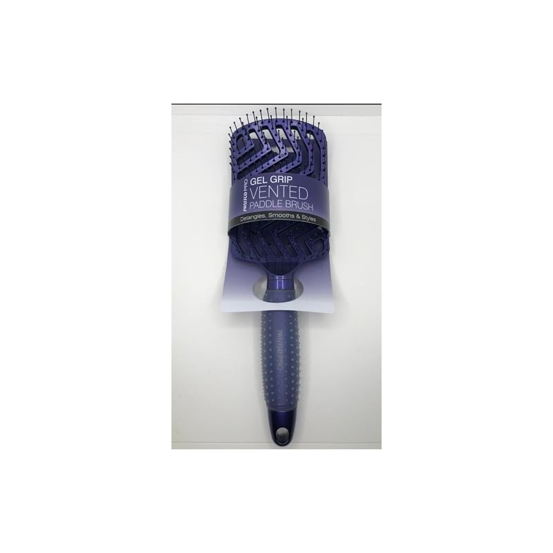 Swissco Pro Gel Grip Vented Hair Brush Gloss (Electric Blue