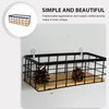 Gatuida 1Set Iron Basket for Organization Wrought Iron Storage Basket