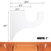 Briwooody 4 Pack Wooden Curtain Rod Brackets Curtain Rod Holder