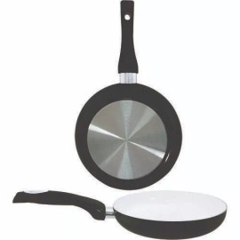 EUROHOME Euro-Ware EuroHome 8120-BK Fry Pan, 8 in Dia, Aluminum Pan, Black Pan, Ceramic