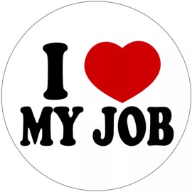 Kiwi Gifts I Love My Job - 3 Inch Circle Sticker 3" x 3"