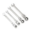 Flex Head Ratcheting Combination Wrench Set Chrome Vanadium Steel Quick