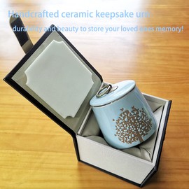 Small Cremation Urns for Human Ashes Adult Male Female - Tree of Life Blue Decorative Urns Mini Pet Urn for Dogs Cats Ashes Keepsake Memorial Box Funeral Set Burial Urns for Cremated Remains Ash Vial