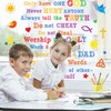Whaline 9 Sheet Back to School Window Clings Bible Verse