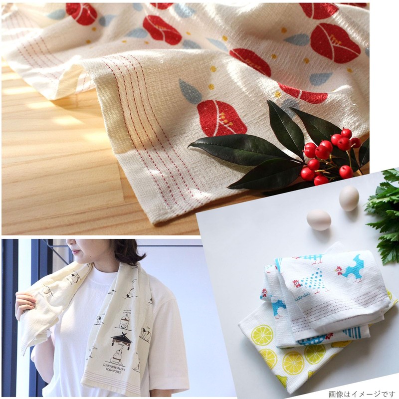 Kontex Face Towel, Fugoyomi 2024 Towel Tenugui, Donut, Made in