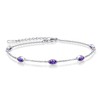 CDE Birthstone Bracelet for Women 925 Sterling Silver Charm Link