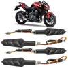 4Pcs Motorcycle LED Turn Signals Daytime Running Lights Blinker Front