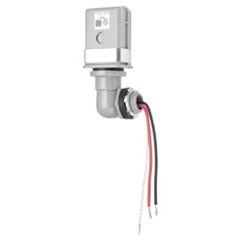 sourcing map JL-118D 277-Volt Swivel and Stem Mount Thermal Photocontrol, Automatic Light Sensor for Channel and Porch Lighting Use, Grey