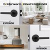 goldenwarm 6 Pack Black Door Handles, Matte Black Interior Privacy