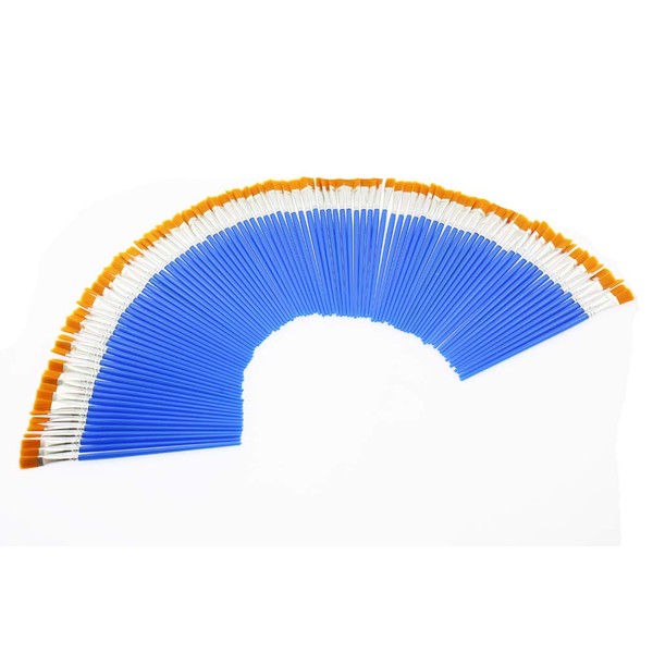 Olive-G Large Capacity Flat Brushes, Set of 100, Multi-Purpose, For